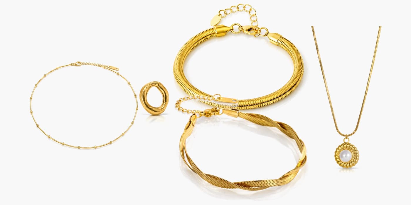 Gold Minimalist Jewelry Set