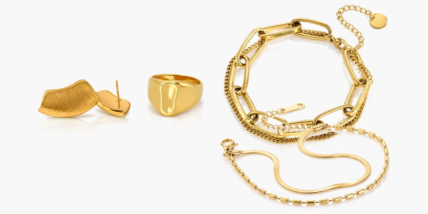 Gold Minimalist Jewelry Set