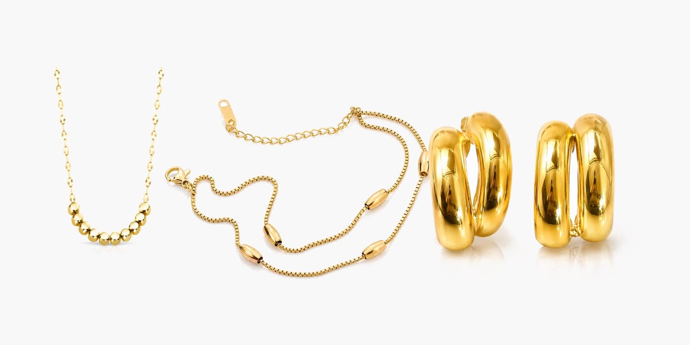 Gold Minimalist Jewelry Set