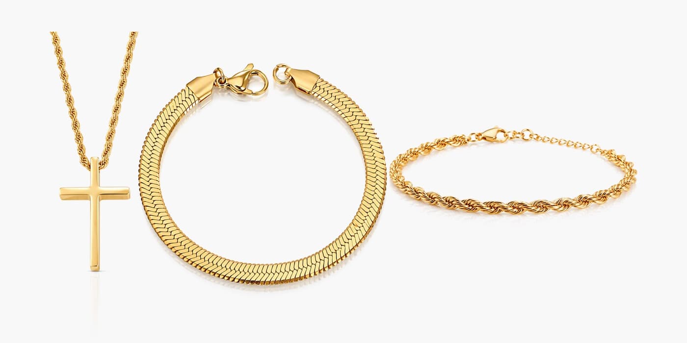 Everyday Gold Layered Necklace & Bracelet Set