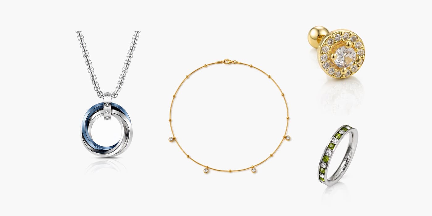 Classic Silver Circle Jewelry Layering Set