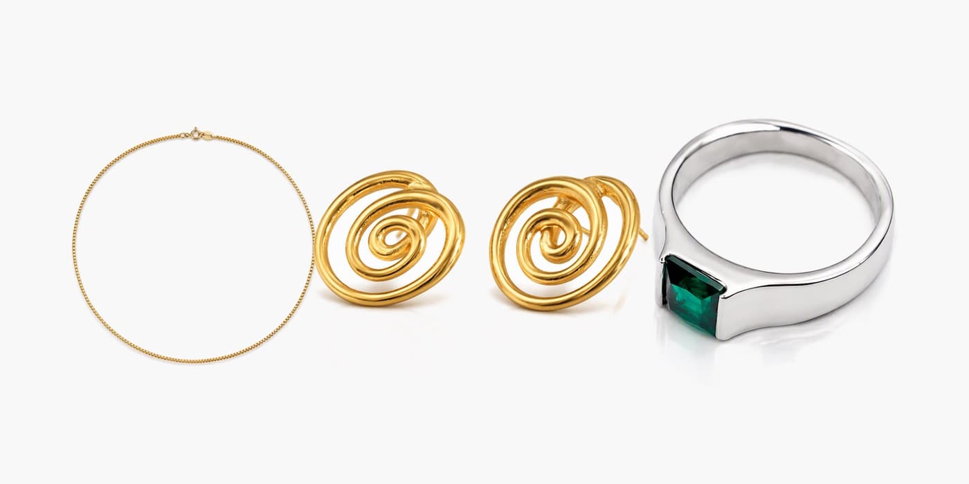 Silver Minimalist Jewelry Set