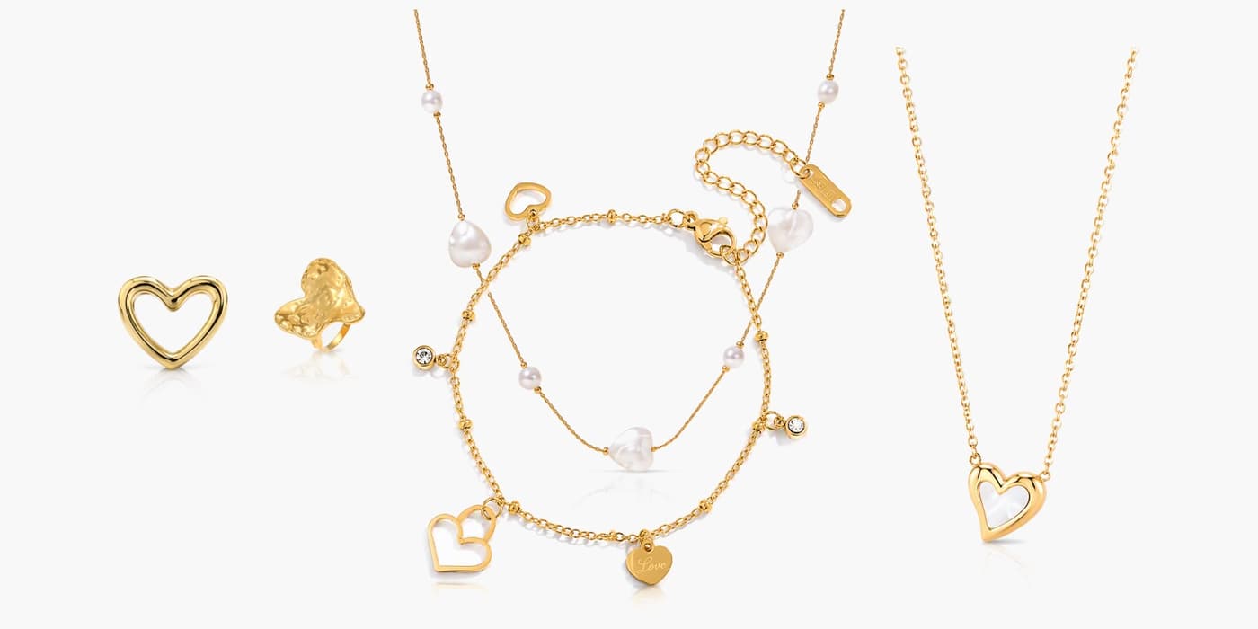 Gold Romantic Butterfly Jewelry Set