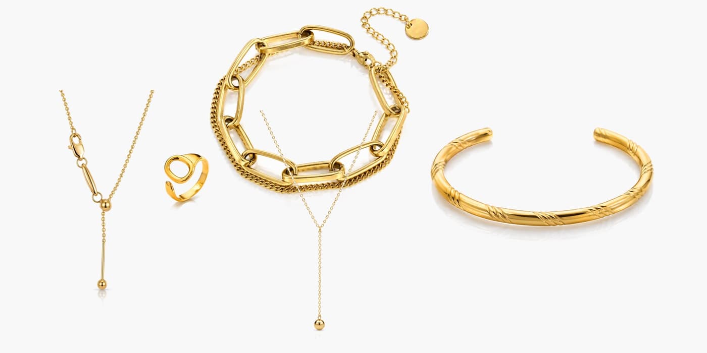 Gold Minimalist Jewelry Set