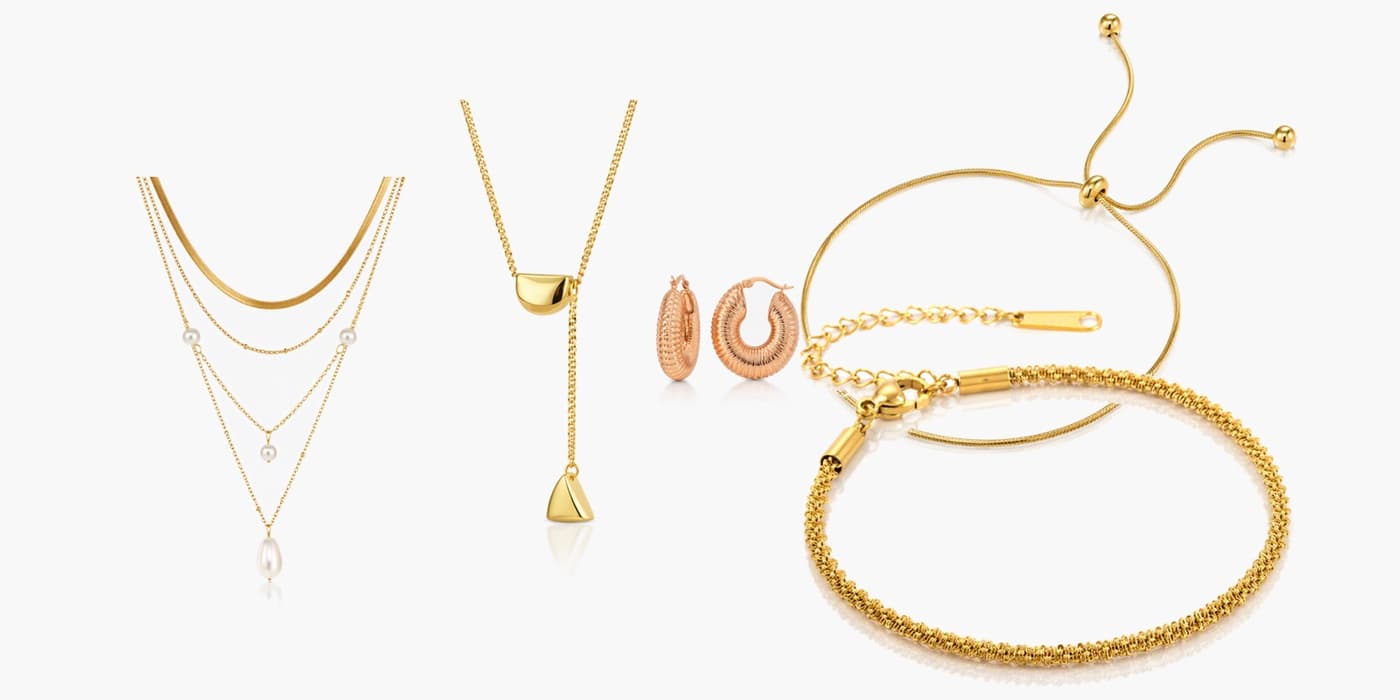 Gold Bar Jewelry Stack