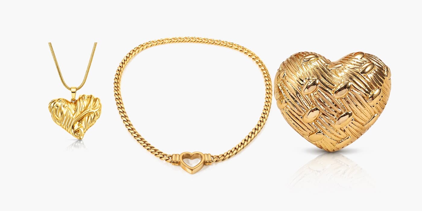 Warm Gold Heart Trio