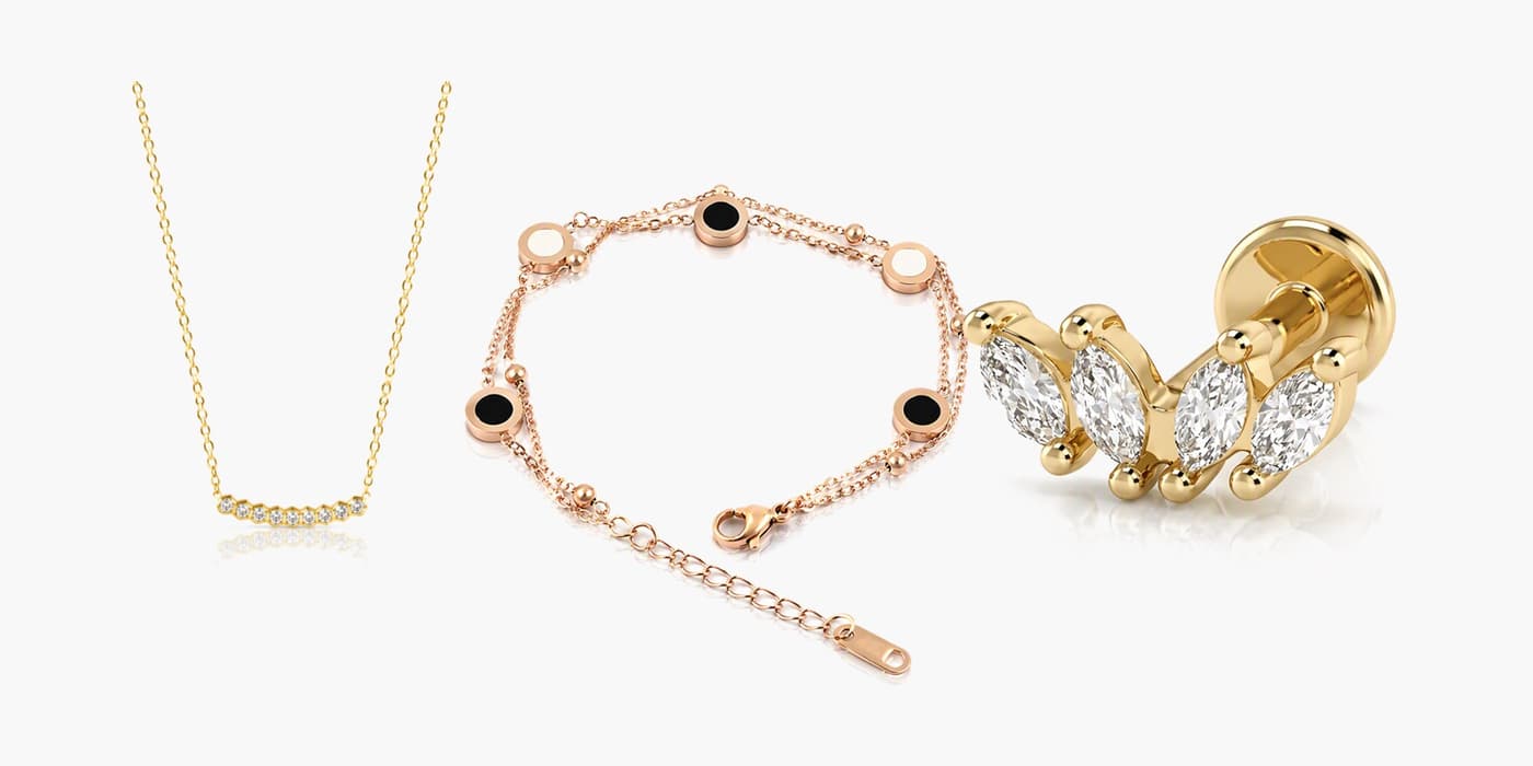 Minimalist Gold Leaf Jewelry Set