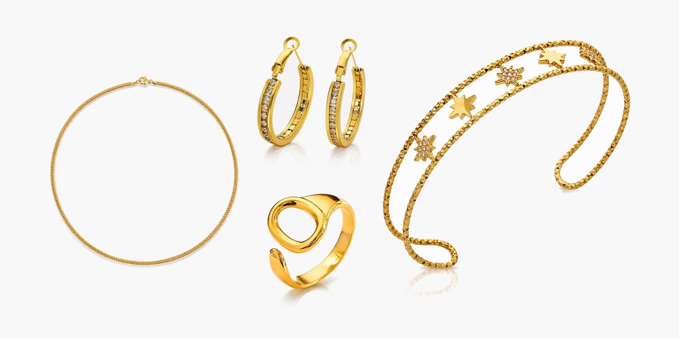 Gold Minimalist Jewelry Set