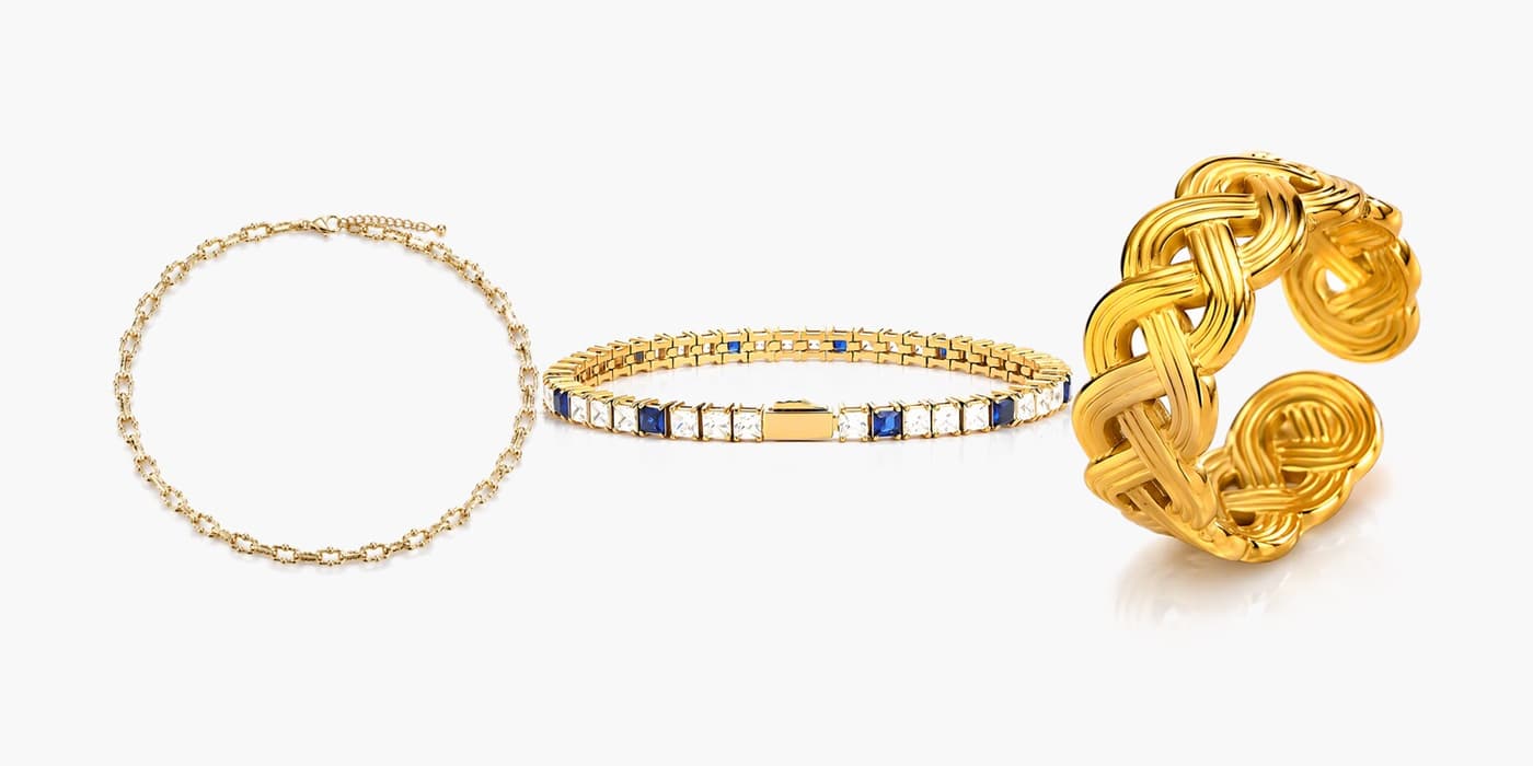 Gold Classic Jewelry Layering Set