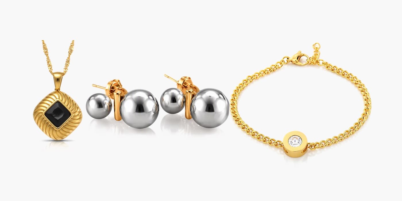 Gold Classic Jewelry Set