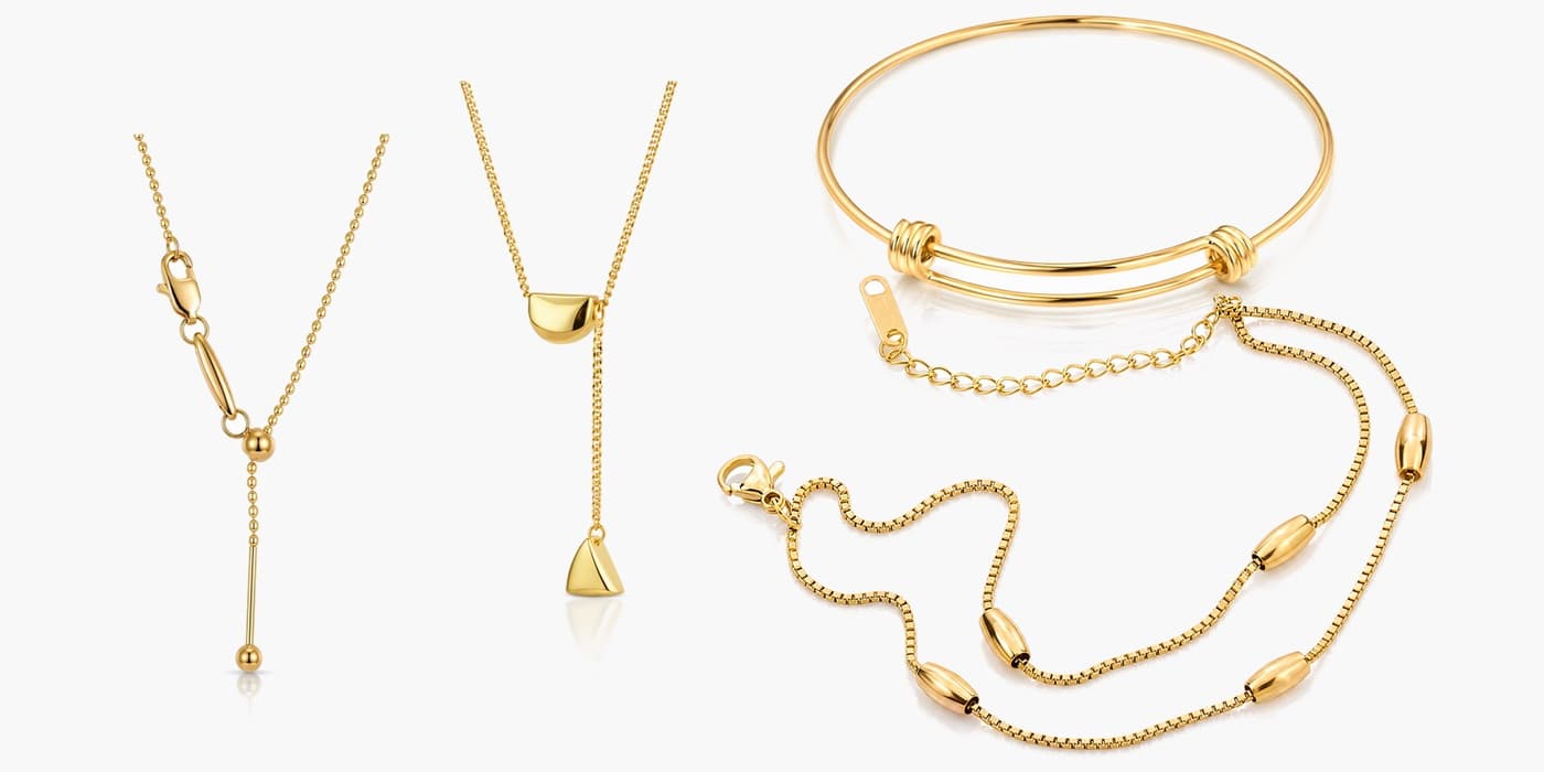 Bar Necklace & Bracelet Stack