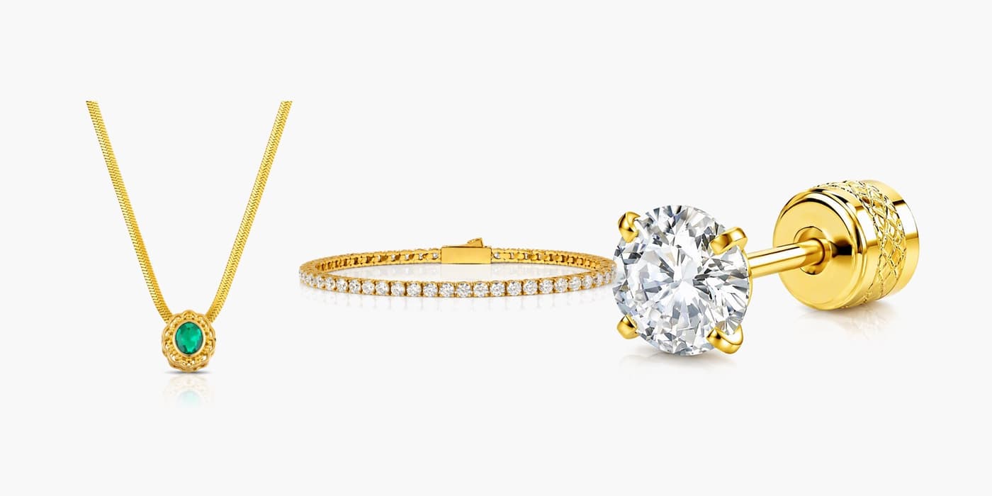 Warm Gold Glam Trio