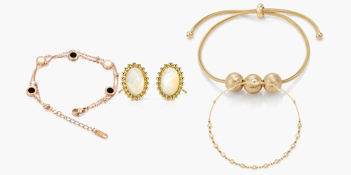 Gold Classic Jewelry Set