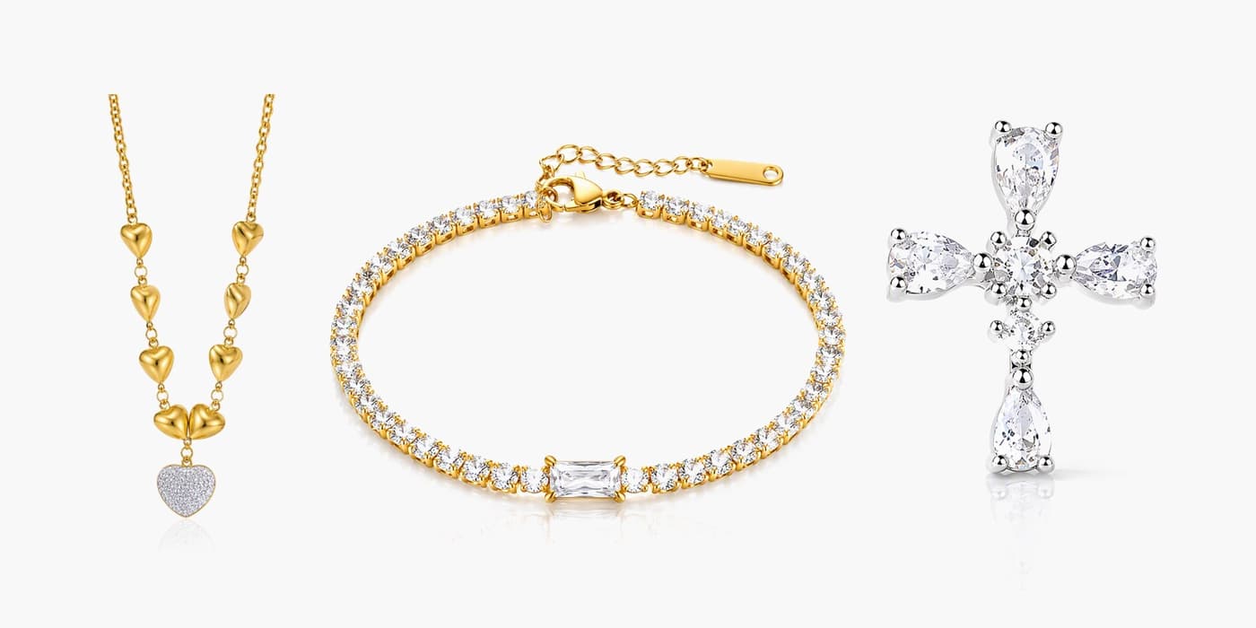 Gold Romantic Bow Jewelry Set