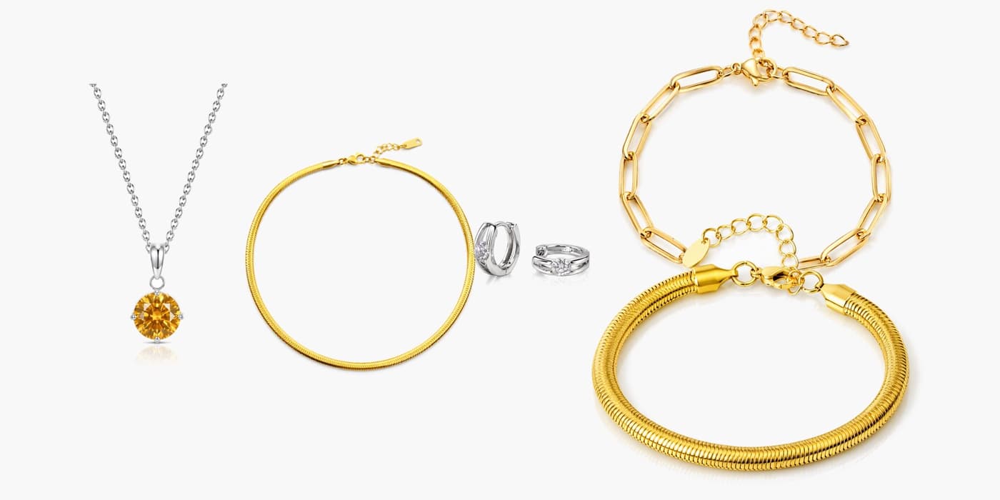 Silver Minimalist Jewelry Layered Set