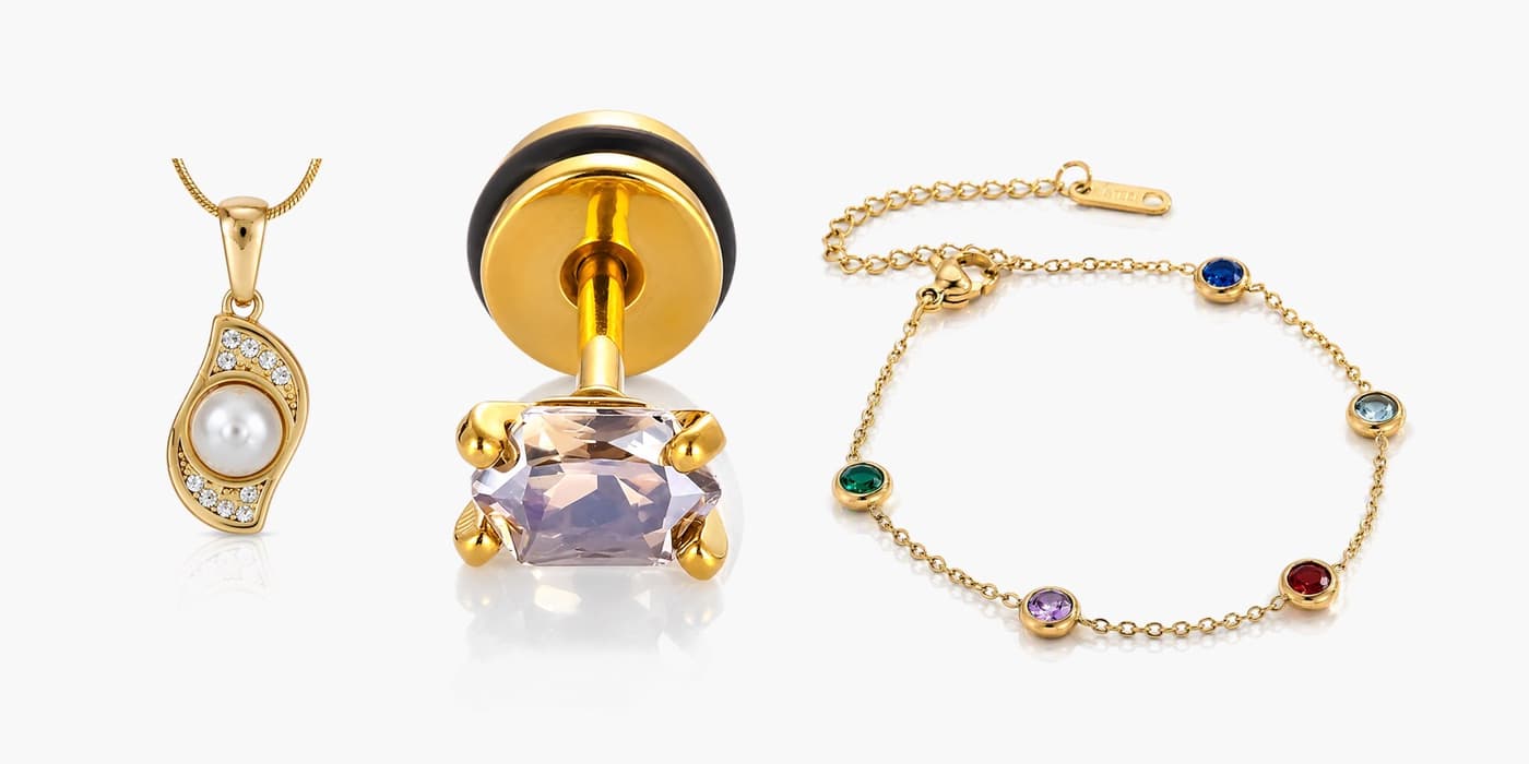 Gold Classic Jewelry Layered Set