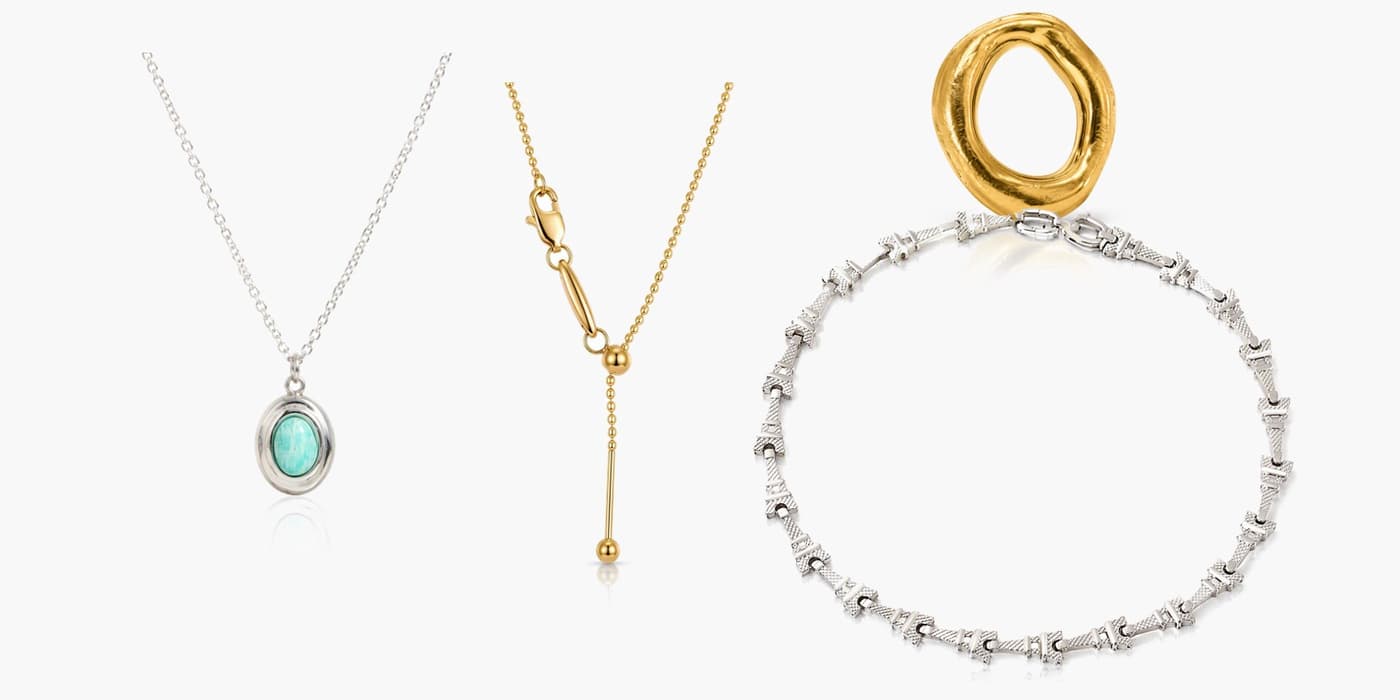 Silver Minimalist Jewelry Layered Set