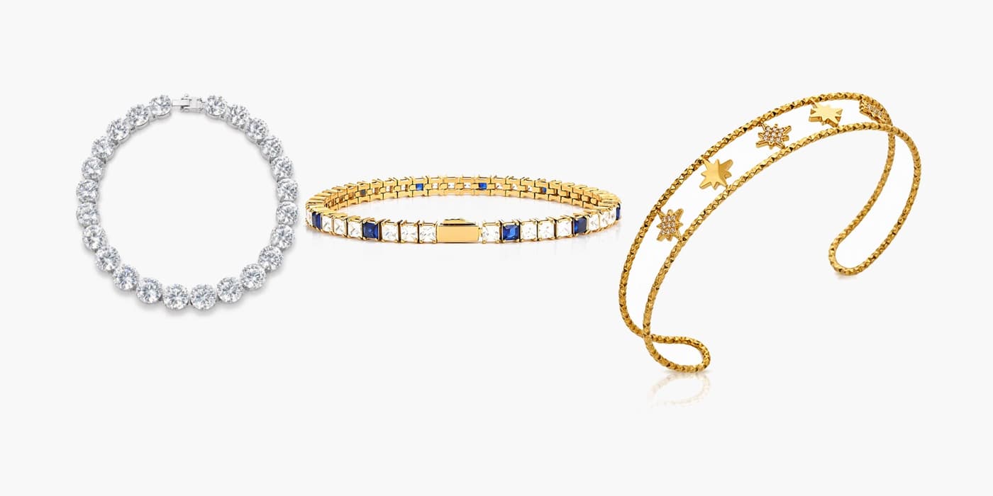 Sparkling Silver Necklace & Bracelet Trio