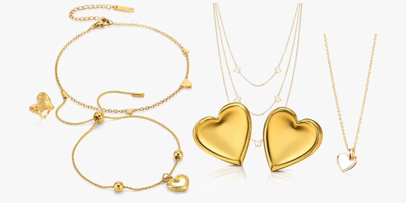 Gold Minimalist Jewelry Gift Set