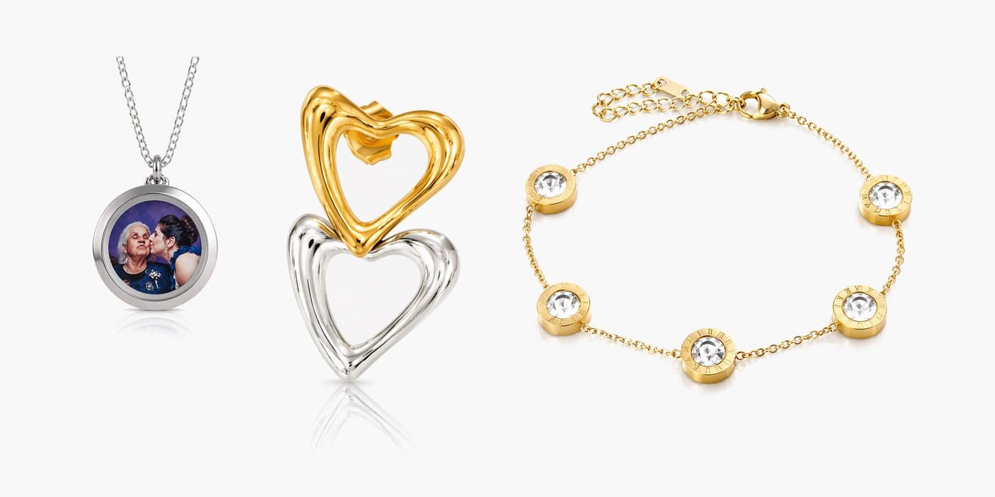 Classic Gold Circle Jewelry Set