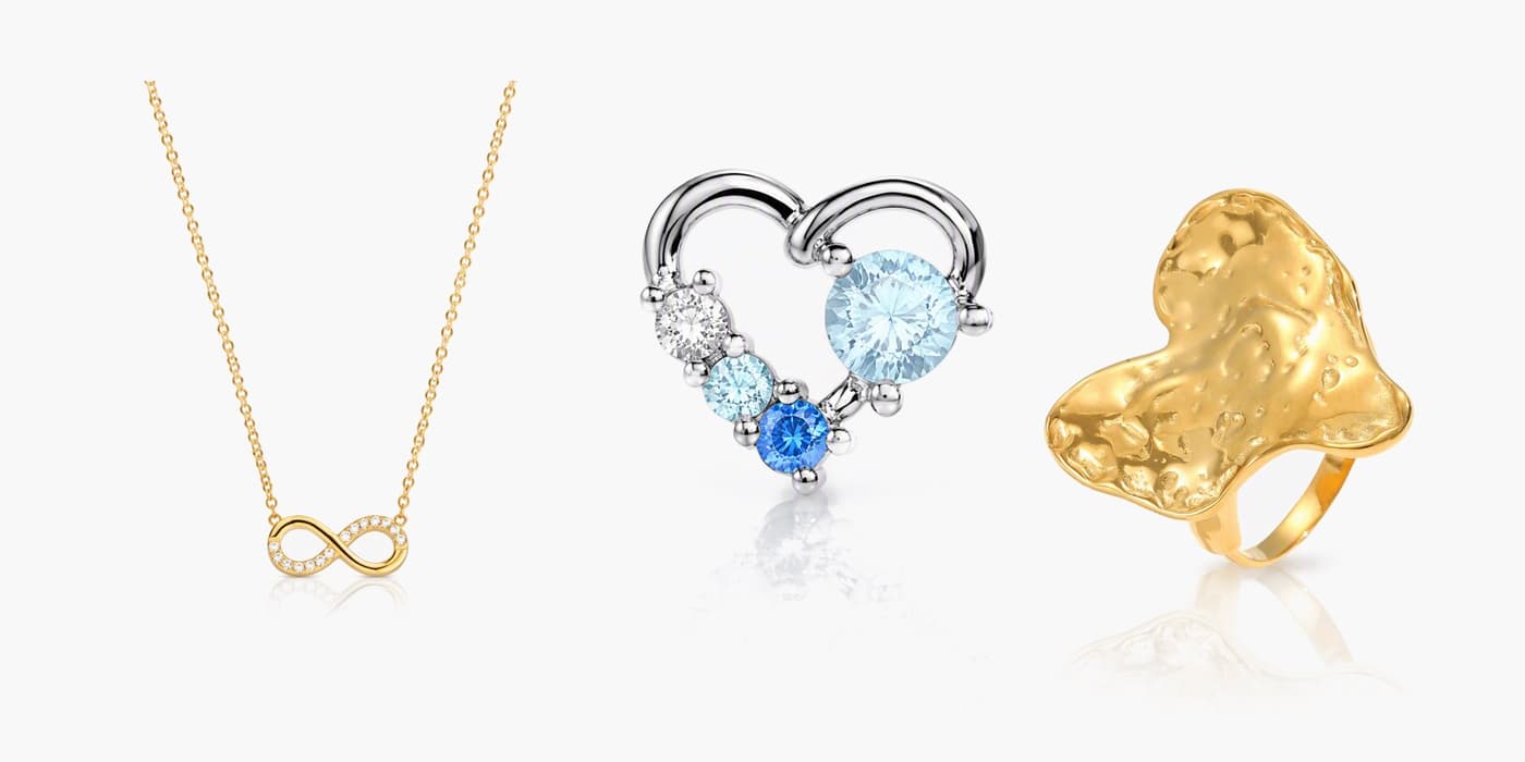 Silver Infinity & Heart Date Night Set
