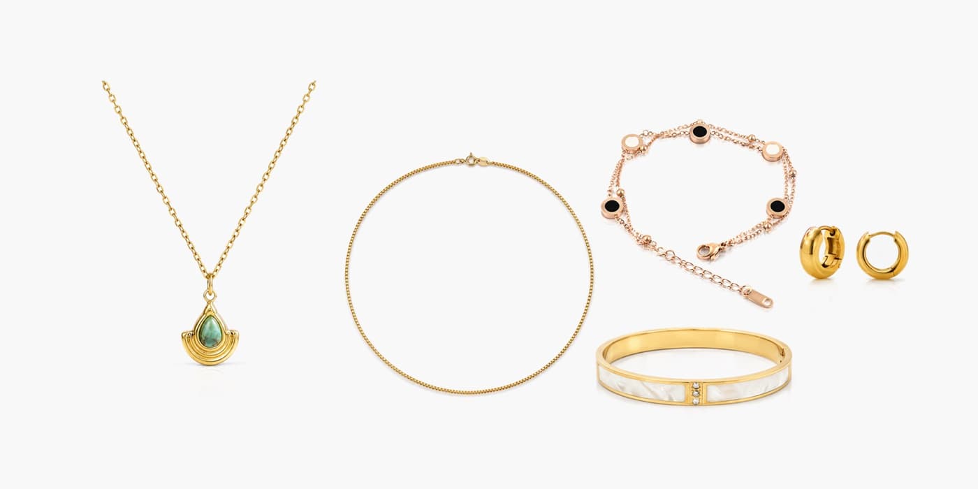 Gold Minimalist Jewelry Set