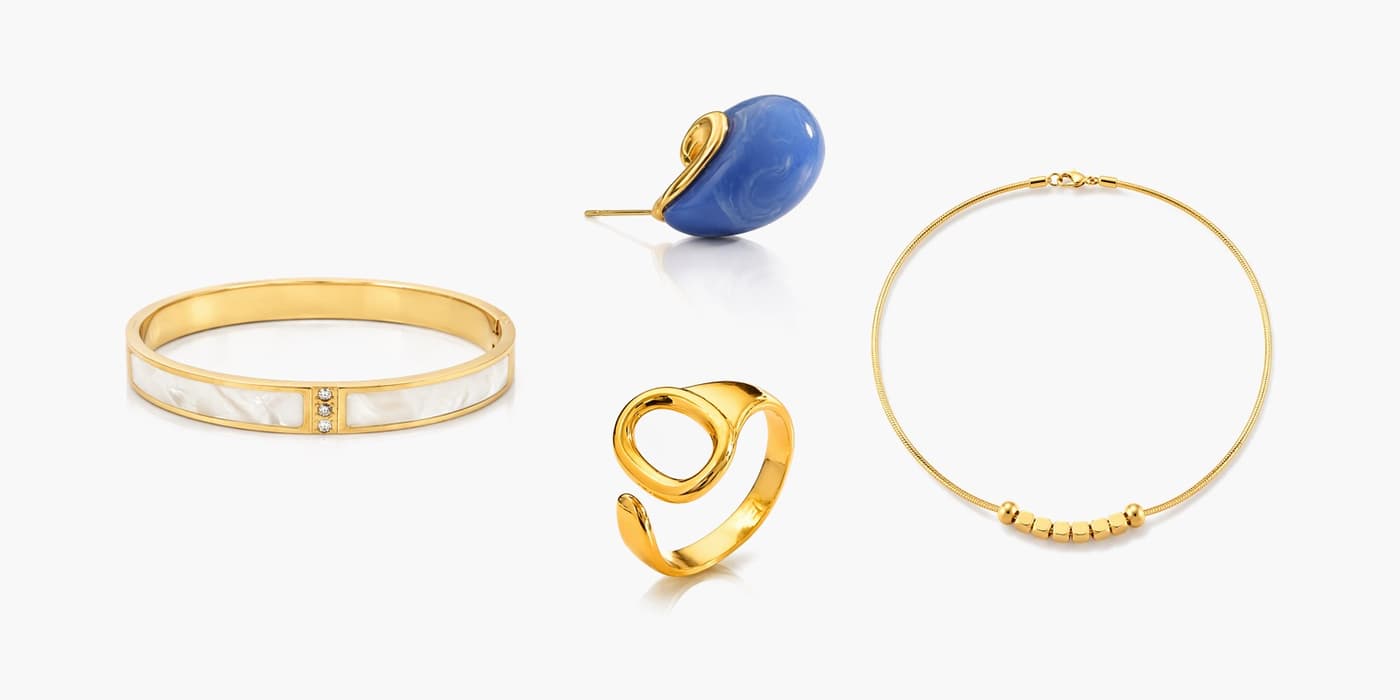 Gold Minimalist Jewelry Set