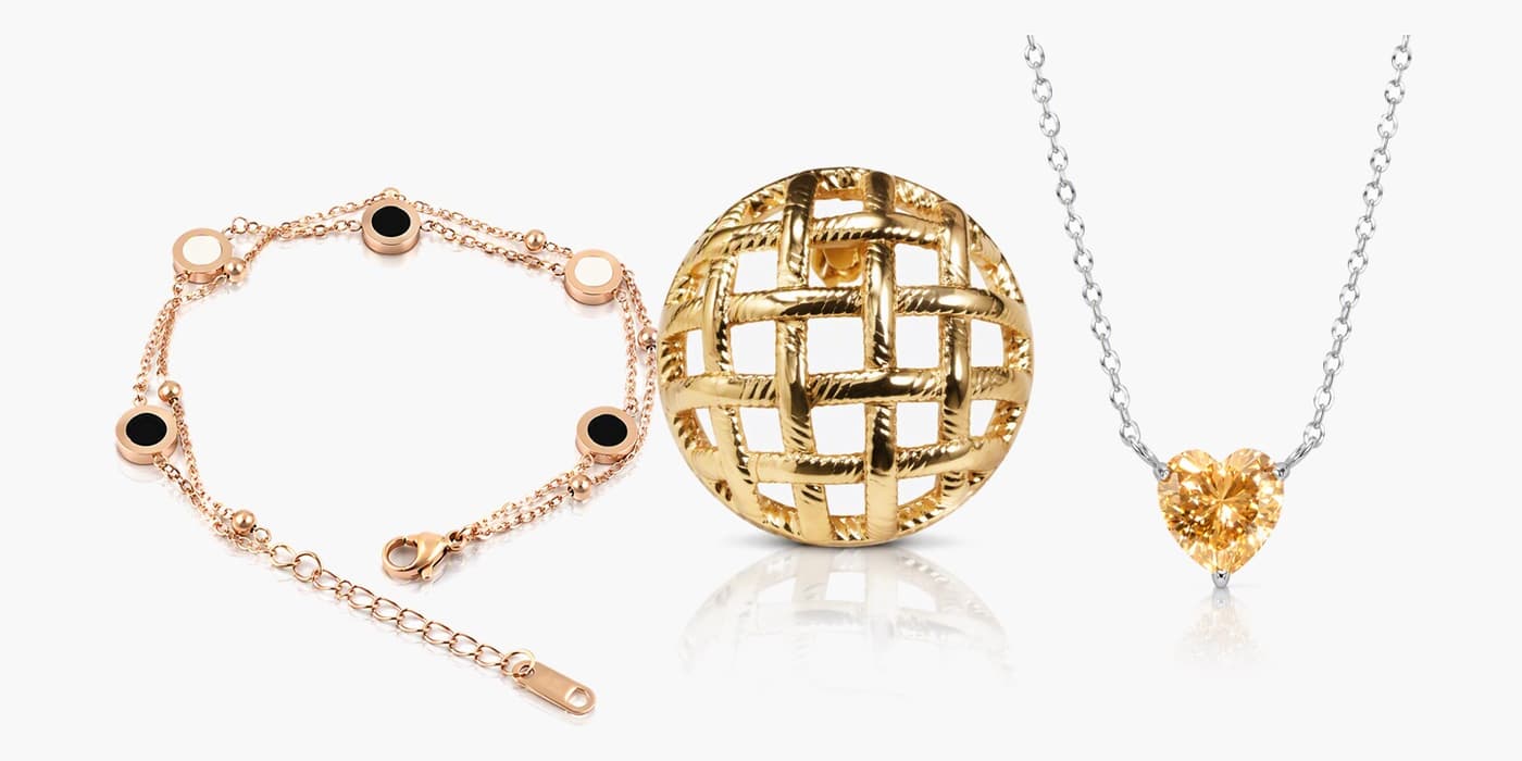 Gold Classic Knot Jewelry Set
