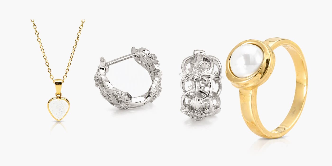 Gold Flower Jewelry Stack
