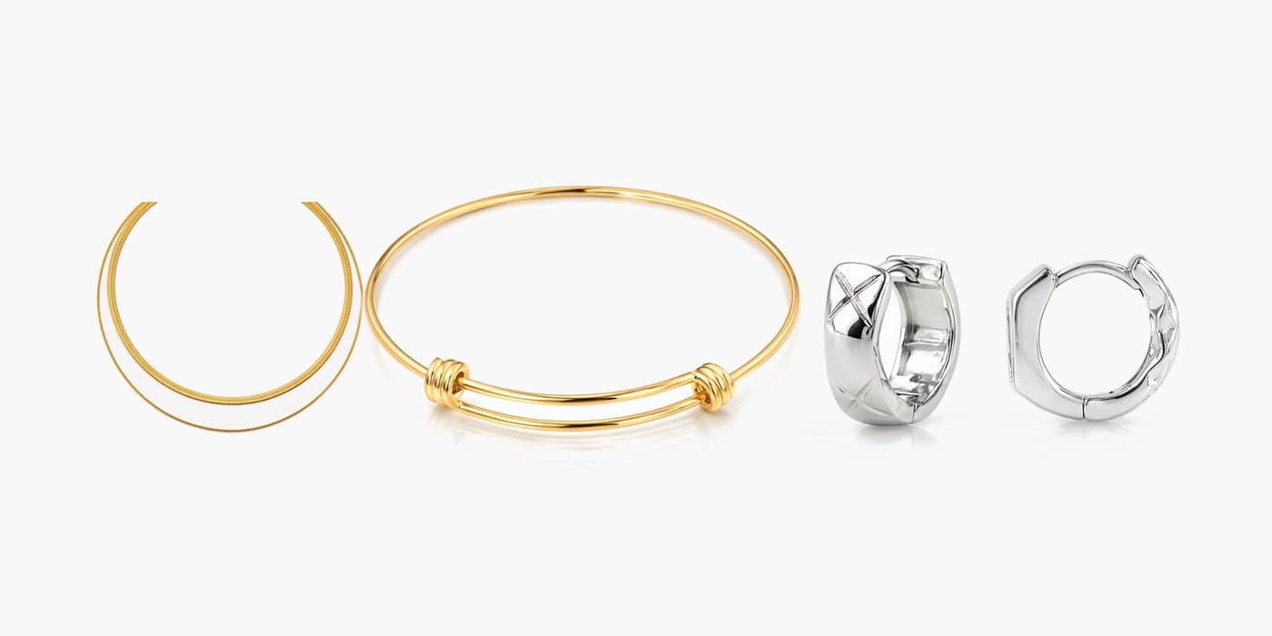 Silver Minimalist Jewelry Layered Set