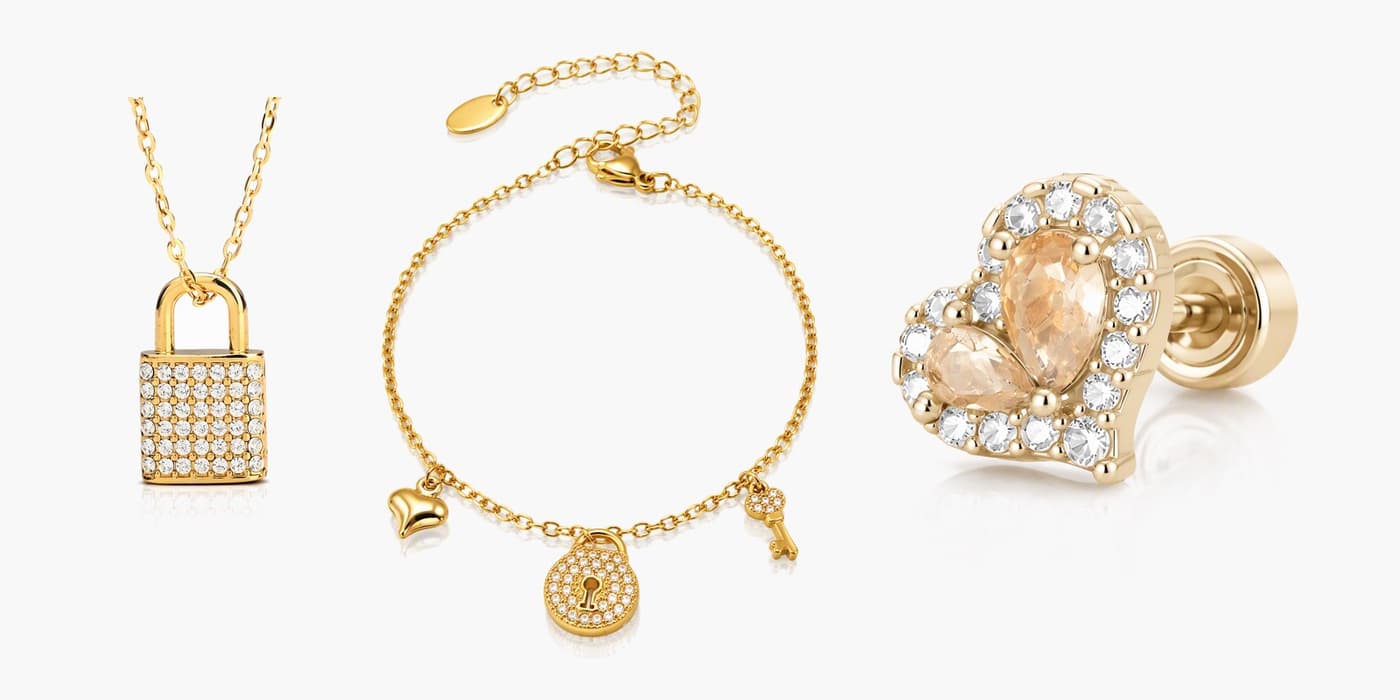 Warm Gold Heart Trio