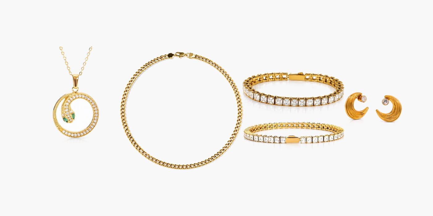 Gold Moon Jewelry Stack