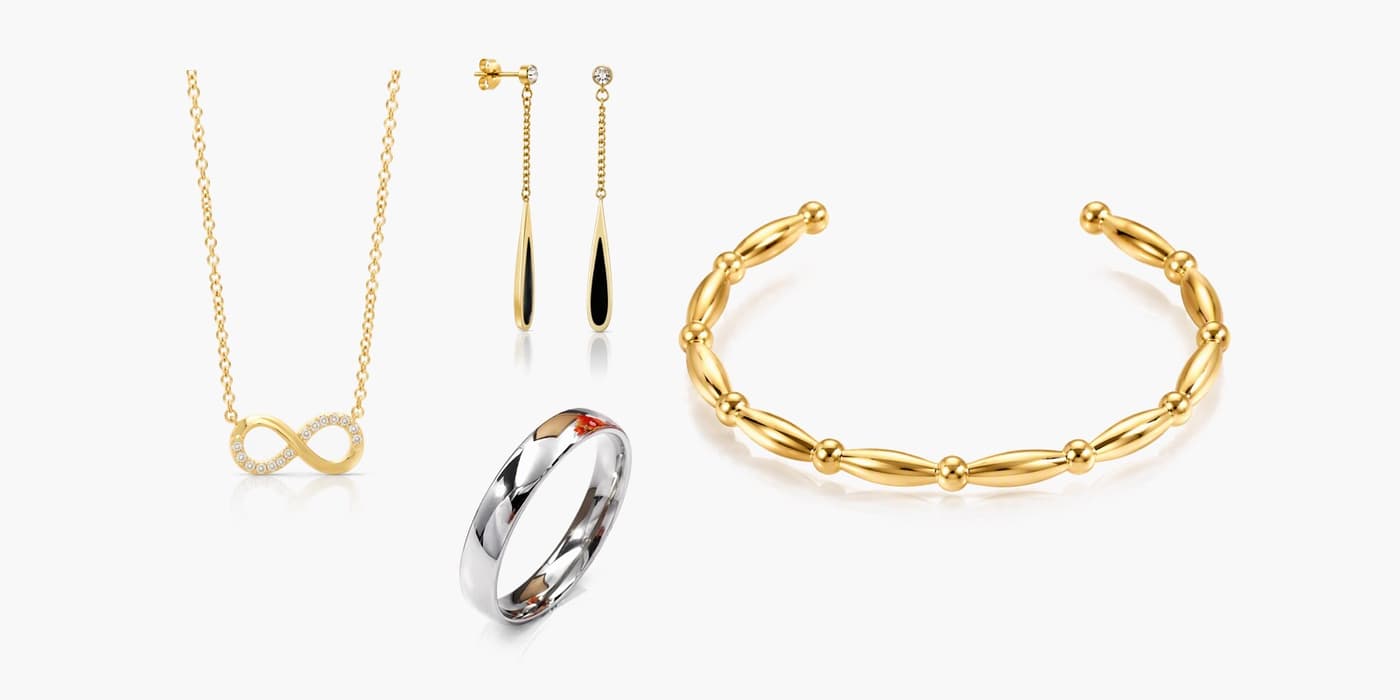 Silver Minimalist Teardrop Jewelry Stack