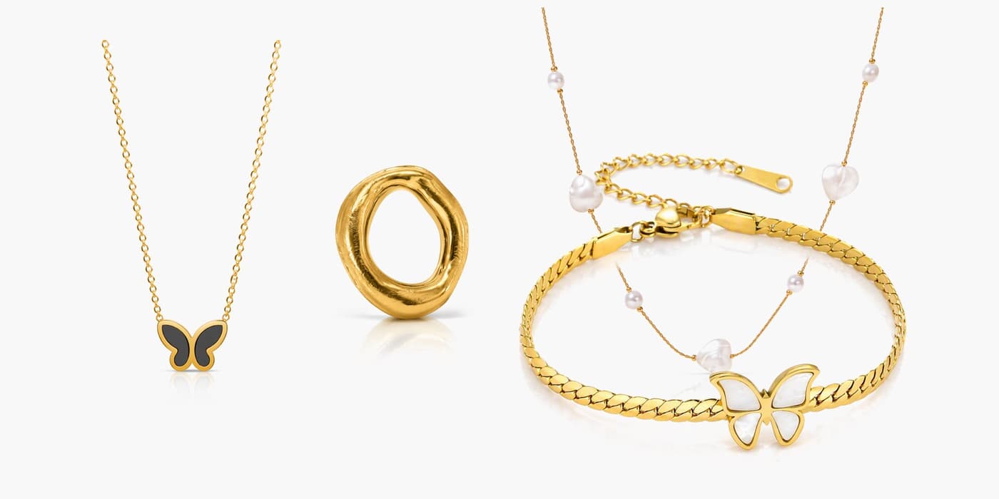 Warm Gold Layered Everyday Set