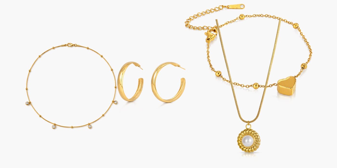 Silver Minimalist Jewelry Layering Set