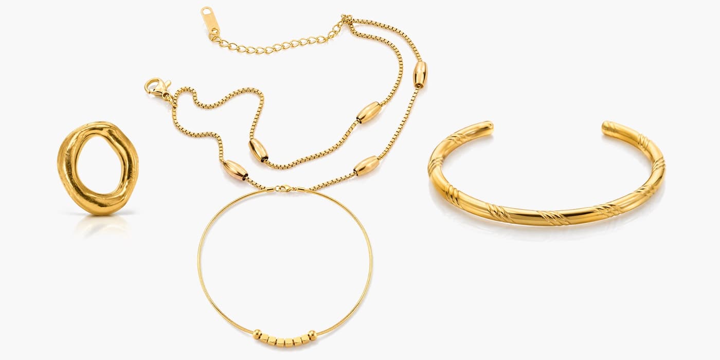 Gold Minimalist Jewelry Set
