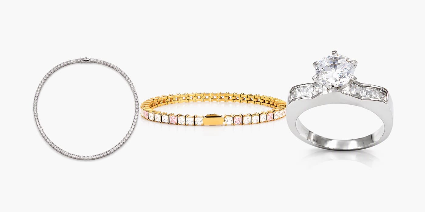 Bridal Silver Zircon Set