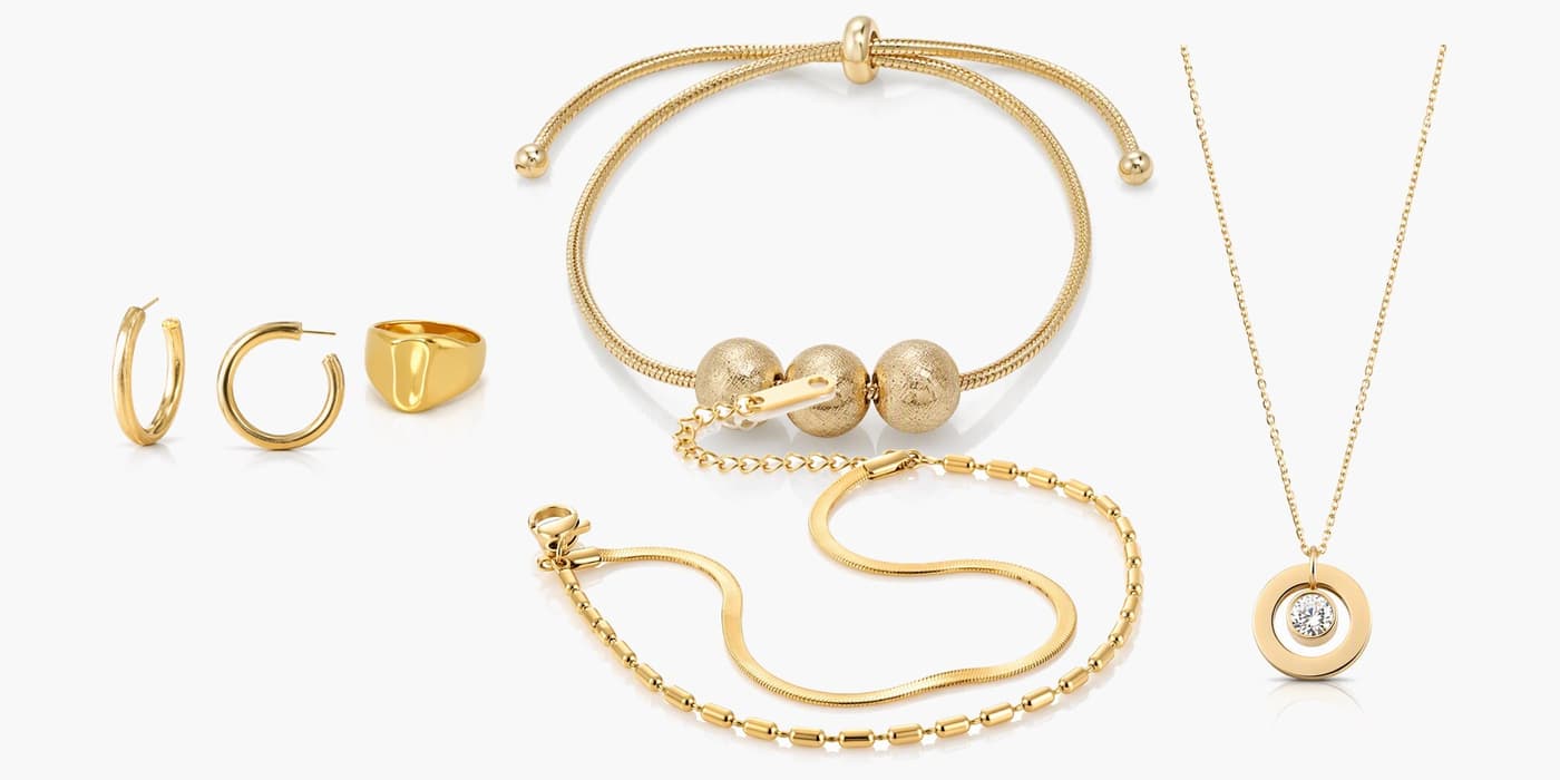 Gold Minimalist Jewelry Set