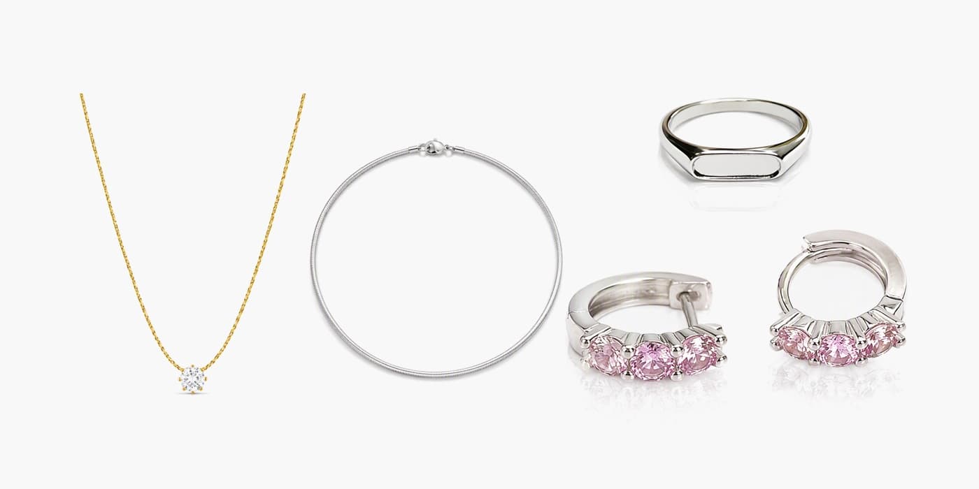 Silver Minimalist Jewelry Set