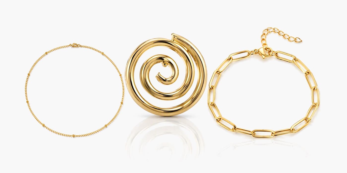 Gold Minimalist Jewelry Layered Set