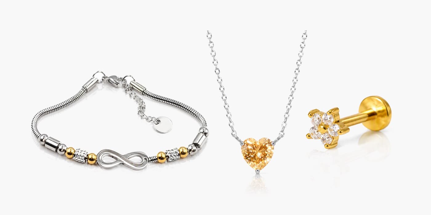 Everyday Gold Flower & Infinity Stack