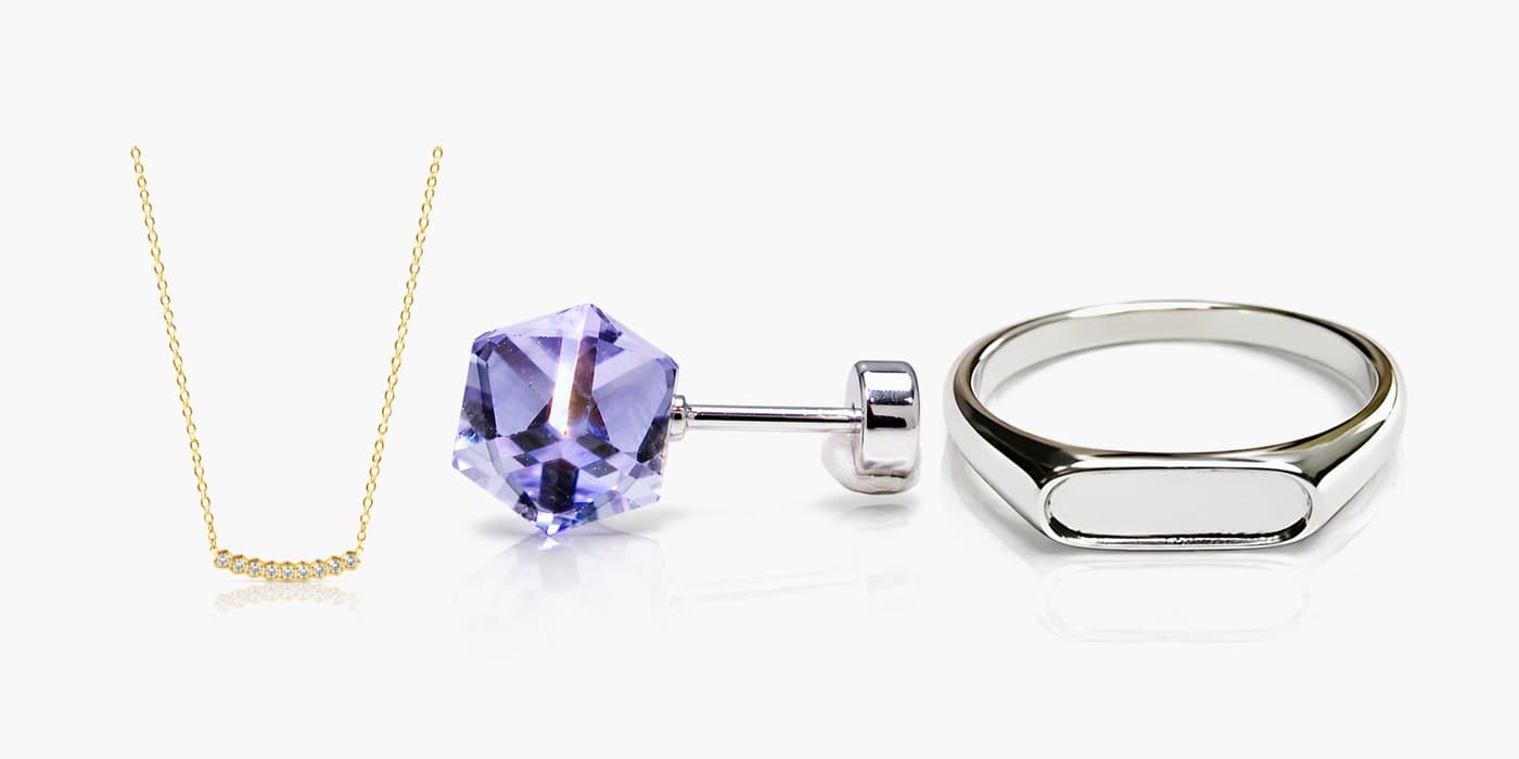 Silver Minimalist Bar Jewelry Set