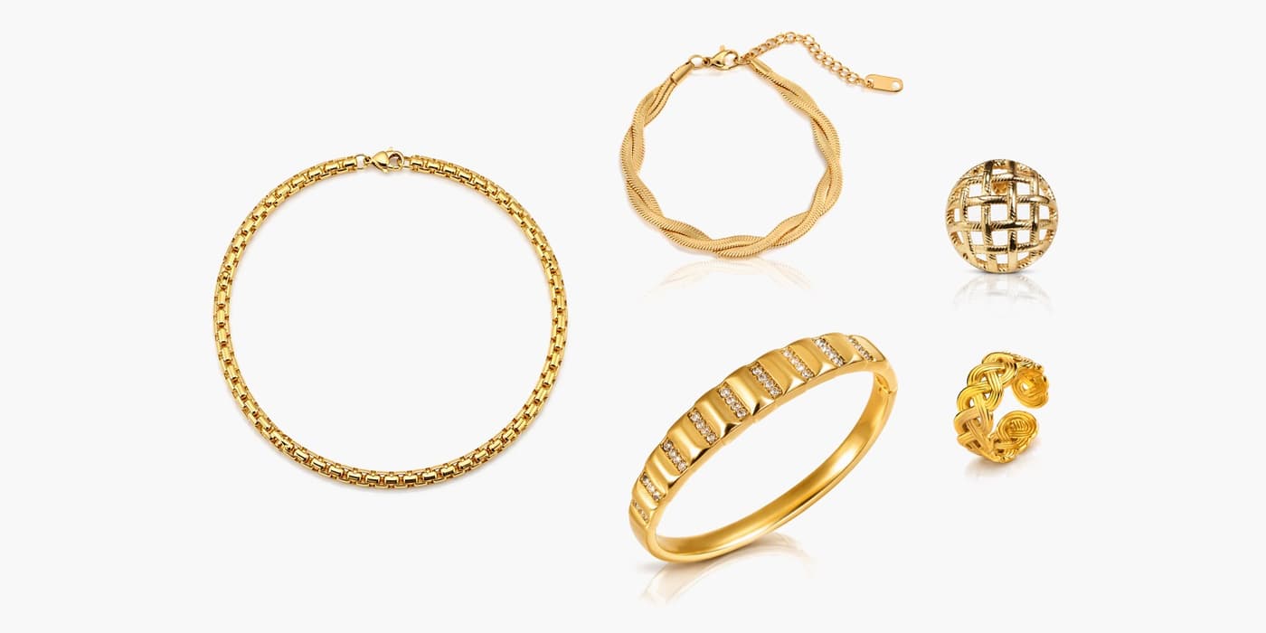 Classic Gold Knot Jewelry Set