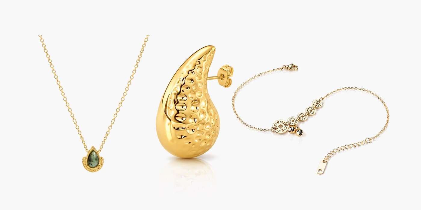 Everyday Gold Teardrop Stack