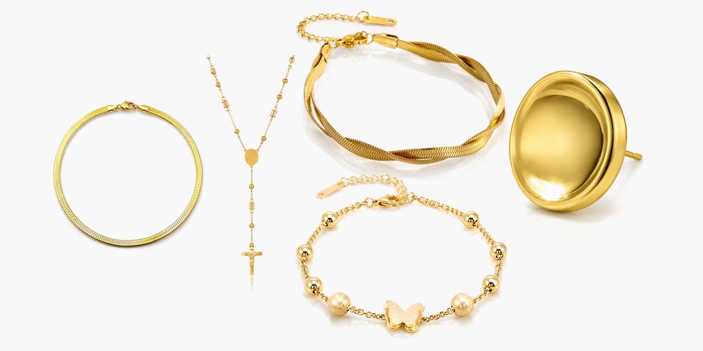Gold Circle Jewelry Stack