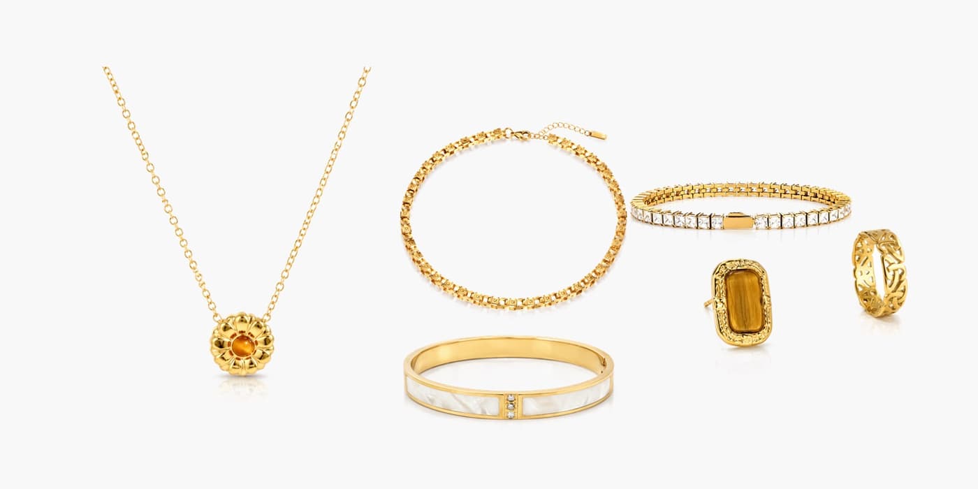 Holiday Gold & Pearl Set