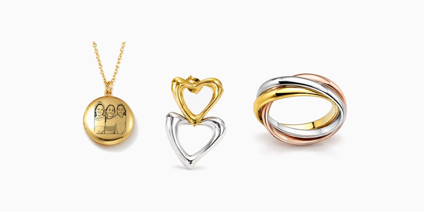 Gold Classic Circle Jewelry Gift Set