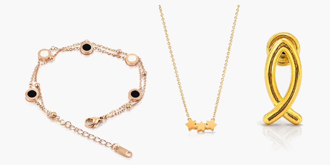 Gold Minimalist Jewelry Layered Set