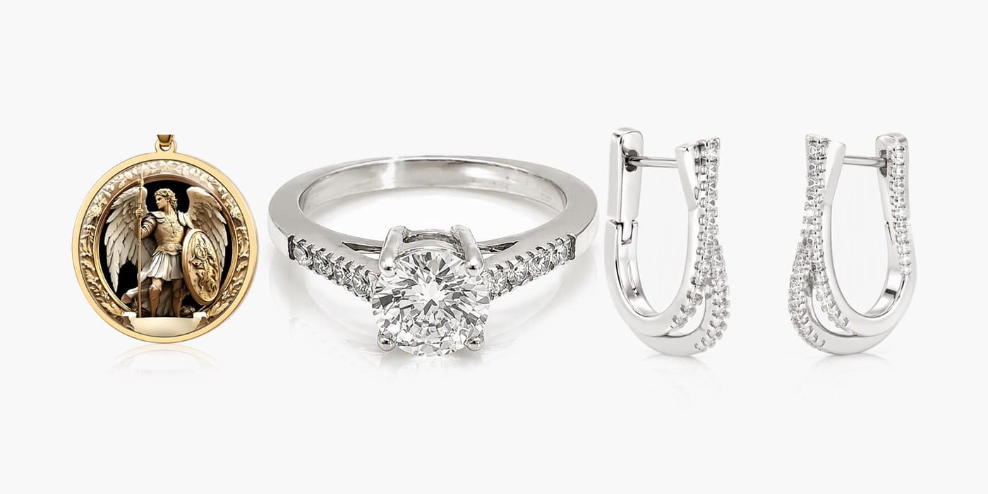 Classic Silver Feather Jewelry Layering Set