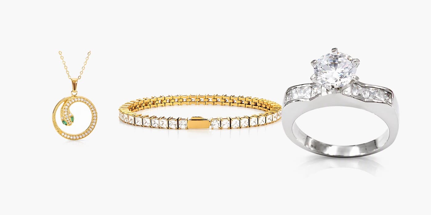 Silver Glam Snake Trio